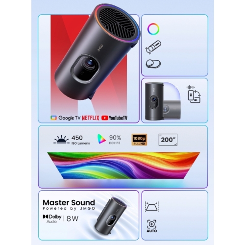 Videoproiettore laser DLP portatile PicoPlay JMGO + treppiede + power bank